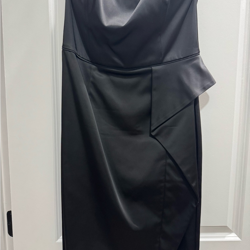 White House Black Market Asymmetrical Black Dress